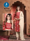 Kavita By Kaya Vertical Foil Printed Wholesale Kurti With Bottom Dupatta In India
